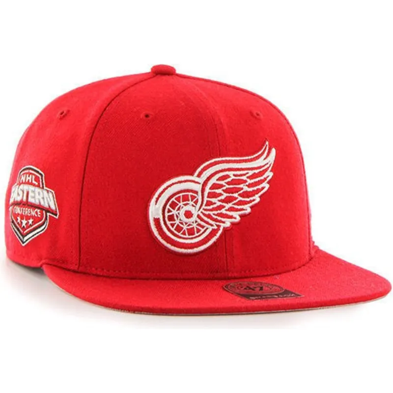 kasketter-flad-rod-snapback-fra-detroit-red-wings-nhl-af-47-brand