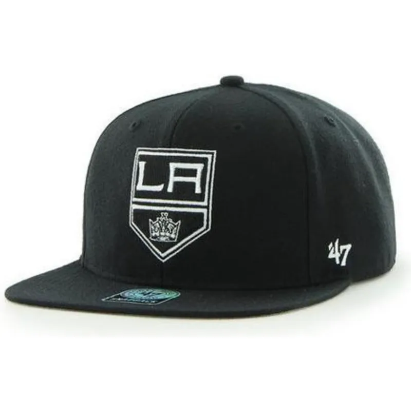 sort-snapback-kasket-fra-los-angeles-kings-nhl-captain-fra-47-brand