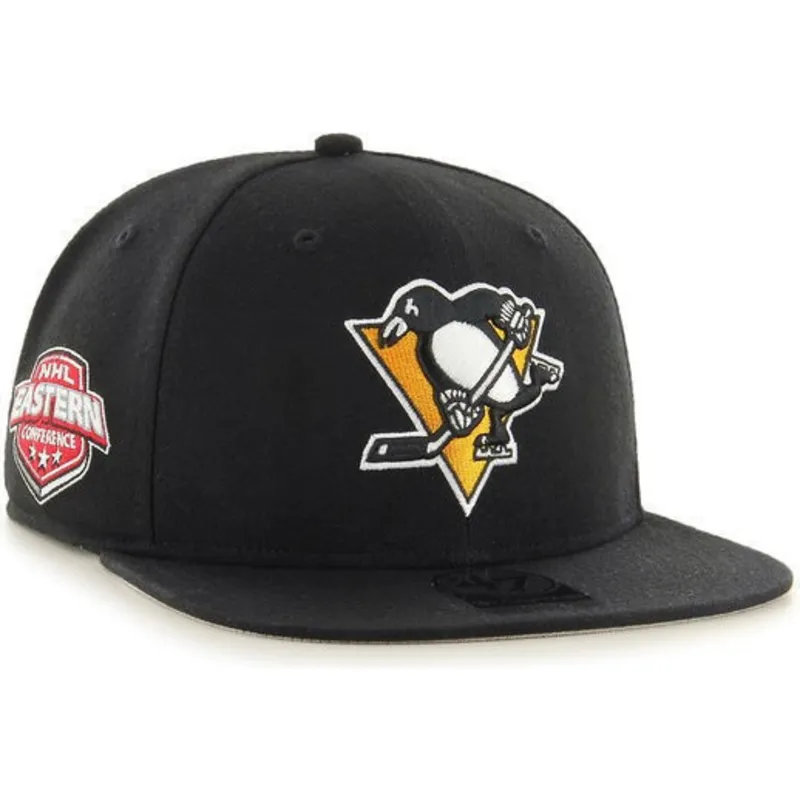 kasketter-flad-sort-snapback-fra-pittsburgh-penguins-nhl-af-47-brand