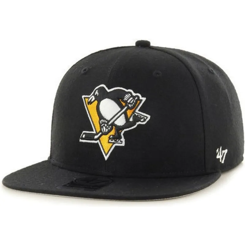 kasketter-flad-sort-snapback-fra-pittsburgh-penguins-nhl-af-47-brand