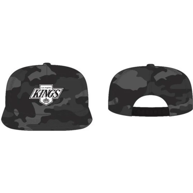 sort-fladskygget-camouflage-snapback-kasket-fra-los-angeles-kings-nhl-captain-dt-fra-47-brand