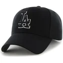 sort-buet-snapback-kasket-med-hvidt-og-sort-los-angeles-dodgers-logo-mlb-mvp-fra-47-brand