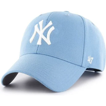 lysebla-buet-snapback-kasket-fra-new-york-yankees-mlb-mvp-af-47-brand