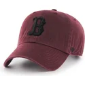 kasketter-buet-rod-justerbar-rem-granate-negro-fra-boston-red-sox-mlb-af-47-brand