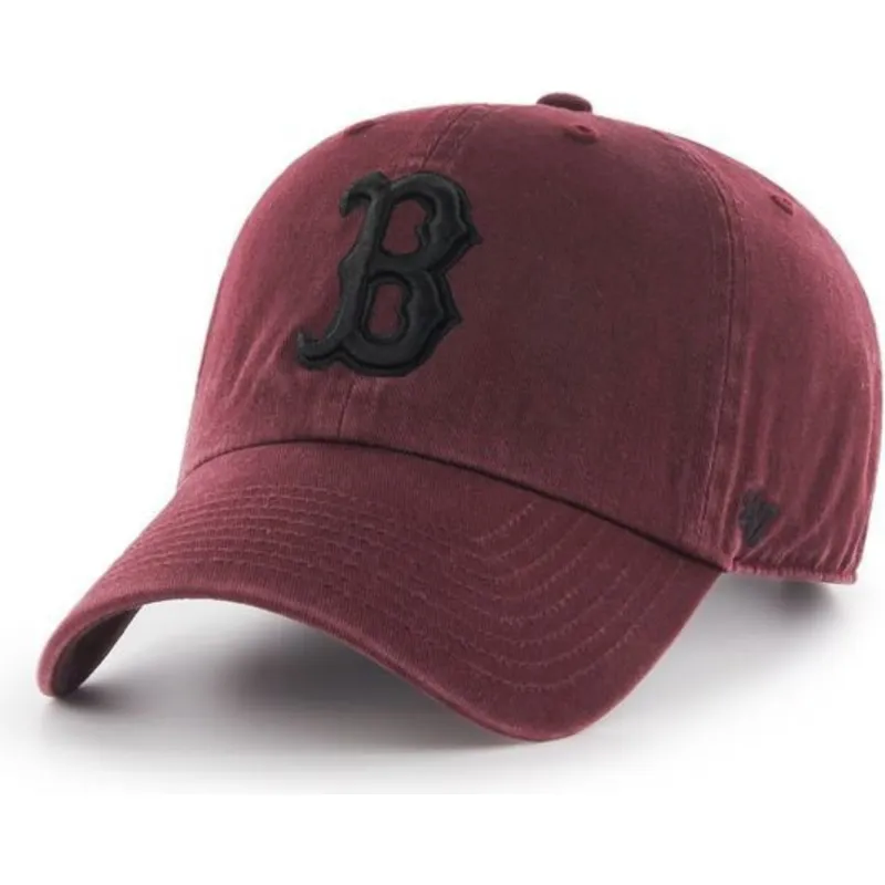 kasketter-buet-rod-justerbar-rem-granate-negro-fra-boston-red-sox-mlb-af-47-brand