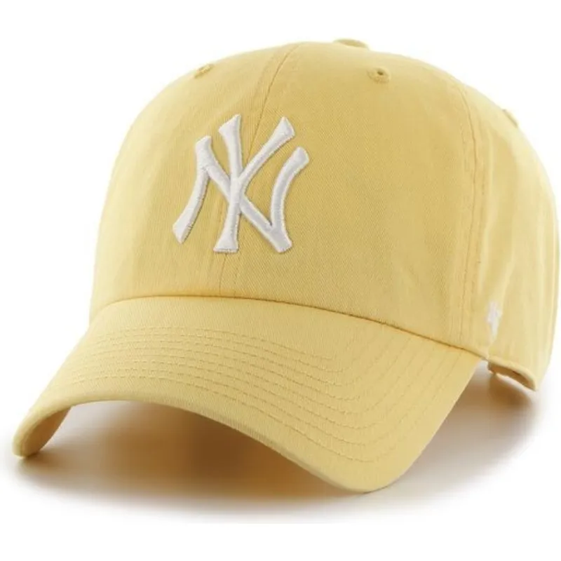 kasketter-buet-gul-justerbar-rem-fra-new-york-yankees-mlb-af-47-brand