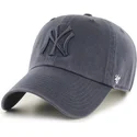 kasketter-buet-gra-justerbar-rem-denim-fra-new-york-yankees-mlb-af-47-brand