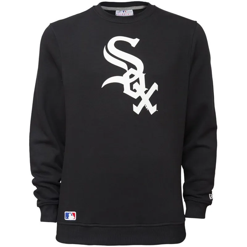 sweatshirt-uden-haette-sort-crew-neck-fra-chicago-white-sox-mlb-af-new-era