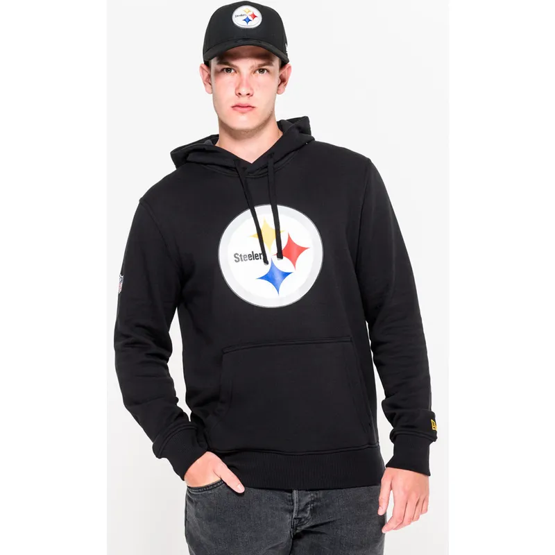 sweatshirt-med-haette-sort-pullover-hoodie-fra-pittsburgh-steelers-nfl-af-new-era sweatshirt-med-haette-sort-pullover-hoodie-fra-pittsburgh-steelers-nfl-af-new-era