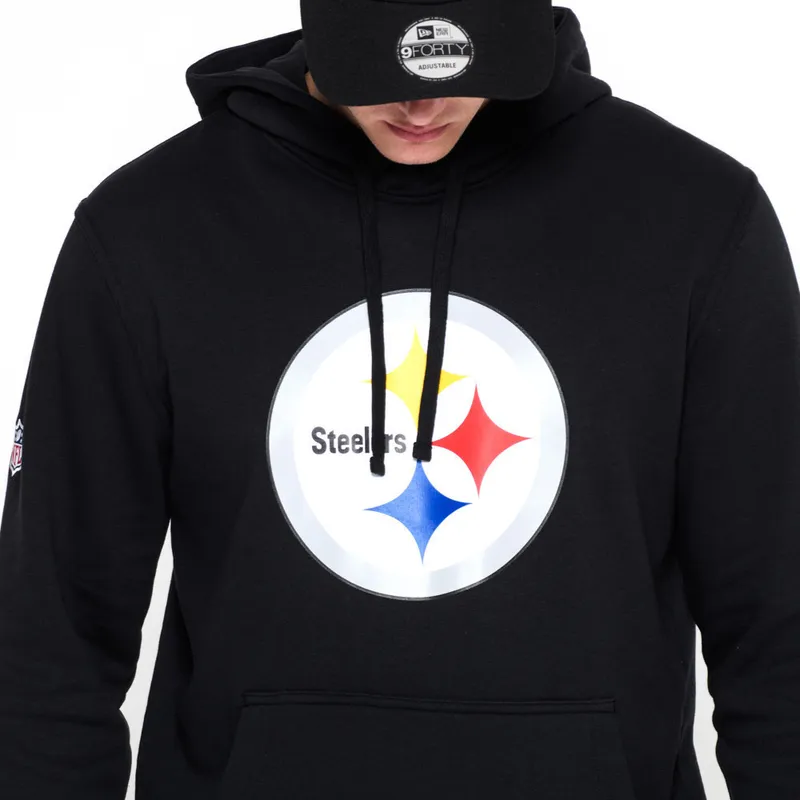 sweatshirt-med-haette-sort-pullover-hoodie-fra-pittsburgh-steelers-nfl-af-new-era sweatshirt-med-haette-sort-pullover-hoodie-fra-pittsburgh-steelers-nfl-af-new-era