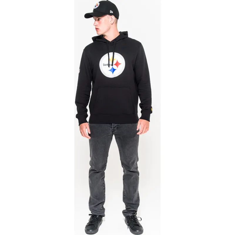 sweatshirt-med-haette-sort-pullover-hoodie-fra-pittsburgh-steelers-nfl-af-new-era sweatshirt-med-haette-sort-pullover-hoodie-fra-pittsburgh-steelers-nfl-af-new-era