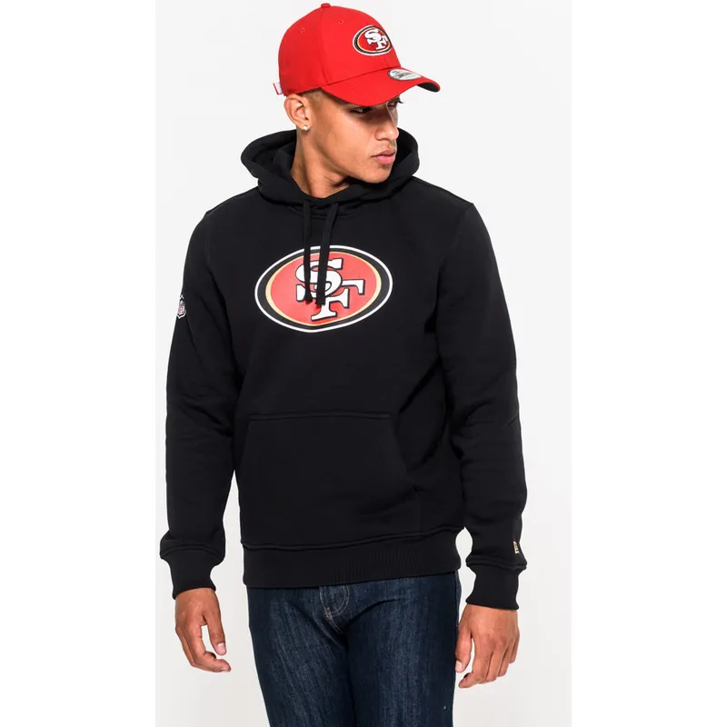 sweatshirt-med-haette-sort-pullover-hoodie-fra-san-francisco-49ers-nfl-af-new-era