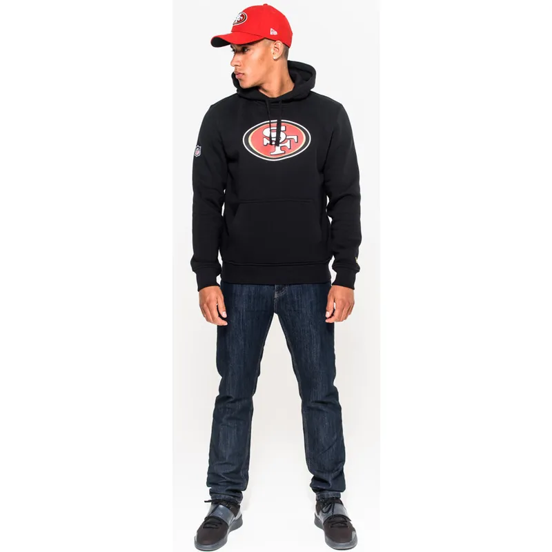 sweatshirt-med-haette-sort-pullover-hoodie-fra-san-francisco-49ers-nfl-af-new-era