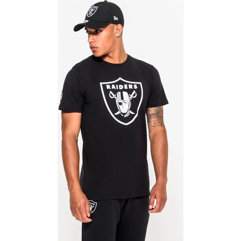 t-shirt-kort-aerme-sort-de-fra-las-vegas-raiders-nfl-af-new-era