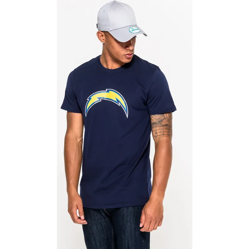 t-shirt-kort-aerme-bla-de-fra-los-angeles-chargers-nfl-af-new-era