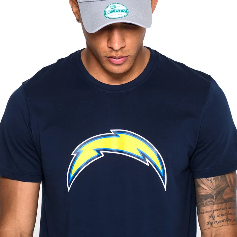 t-shirt-kort-aerme-bla-de-fra-los-angeles-chargers-nfl-af-new-era