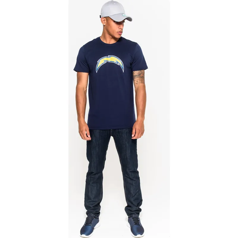 t-shirt-kort-aerme-bla-de-fra-los-angeles-chargers-nfl-af-new-era