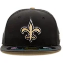 new-orleans-saints-nfl-59fifty-authentic-on-field-game-sort-justerbar-flat-kasket-fra-new-era