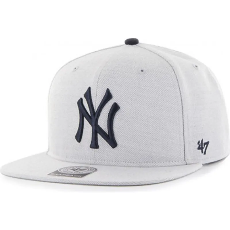 kasketter-flad-gra-snapback-fra-new-york-yankees-mlb-af-47-brand