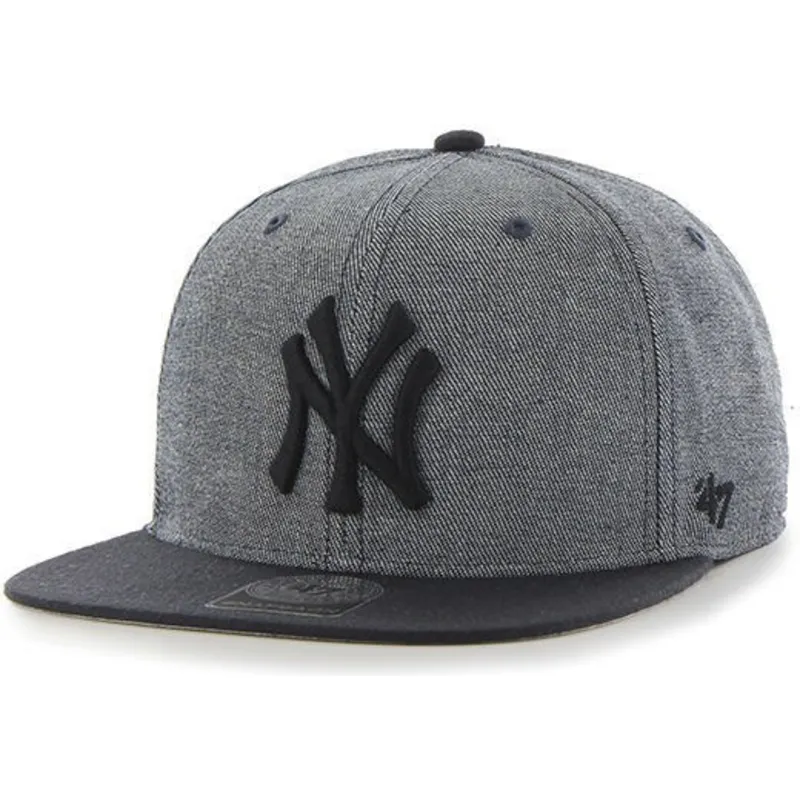 kasketter-flad-gra-snapback-fra-new-york-yankees-mlb-af-47-brand