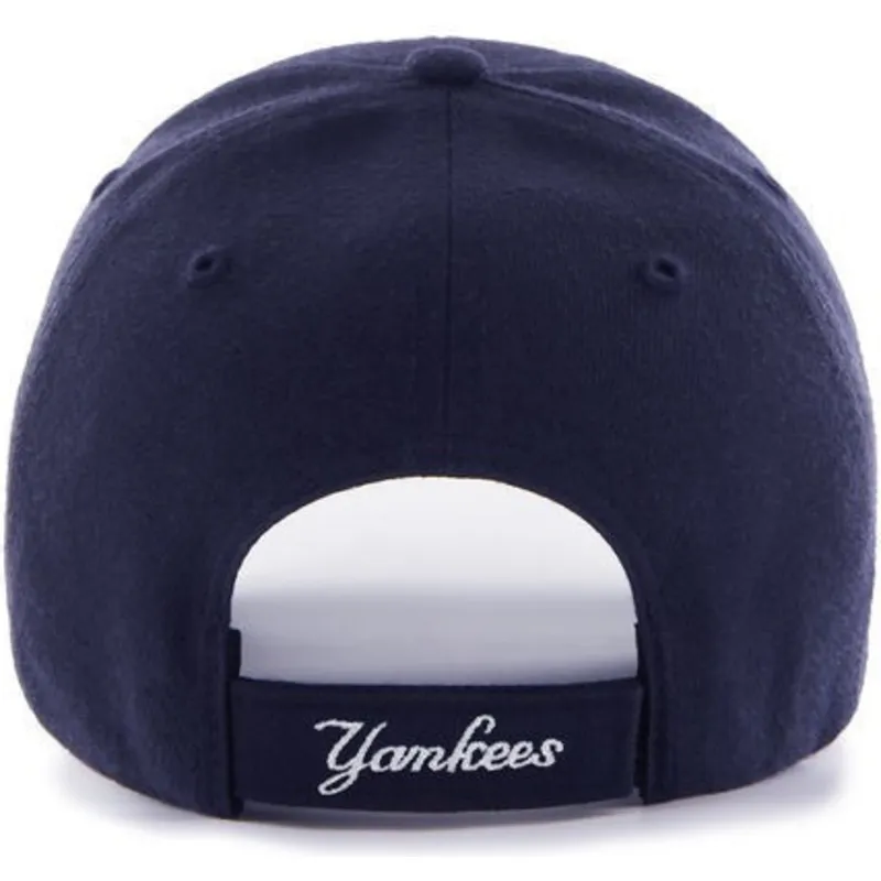 kasketter-buet-marinebla-justerbar-rem-claro-fra-new-york-yankees-mlb-af-47-brand