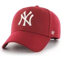 new-york-yankees-mlb-mvp-morkerod-snapback-kasket-med-buet-skygge-fra-47-brand