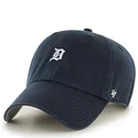 morkebla-buet-kasket-med-mini-detroit-tigers-mlb-logo-fra-47-brand-clean-up