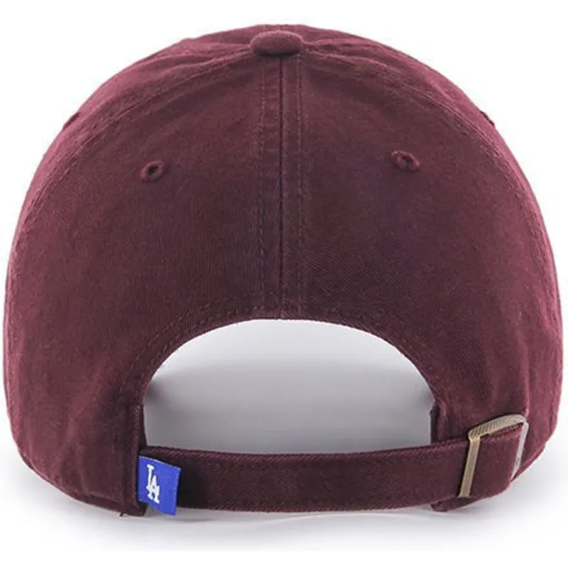 kasketter-buet-rod-justerbar-rem-granate-negro-fra-los-angeles-dodgers-mlb-af-47-brand
