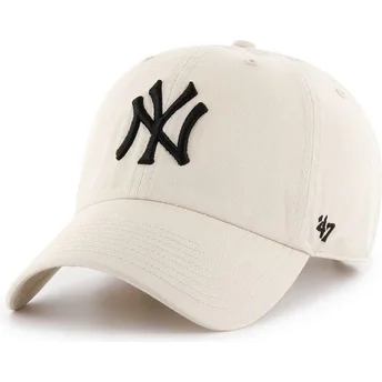 47 Brand Curvet Brim New York Yankees MLB Clean Up Creme Kasket