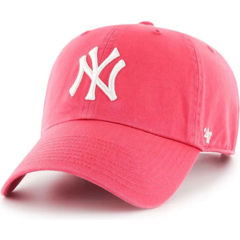 lyserod-buet-kasket-fra-new-york-yankees-mlb-clean-up-af-47-brand