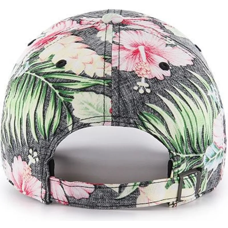 kasketter-buet-gra-justerbar-rem-estampado-floral-fra-new-york-yankees-mlb-af-47-brand