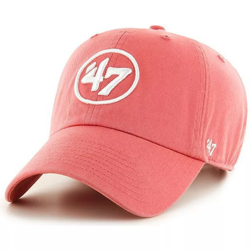 47-brand-curved-brim-47-logo-clean-up-red-cap