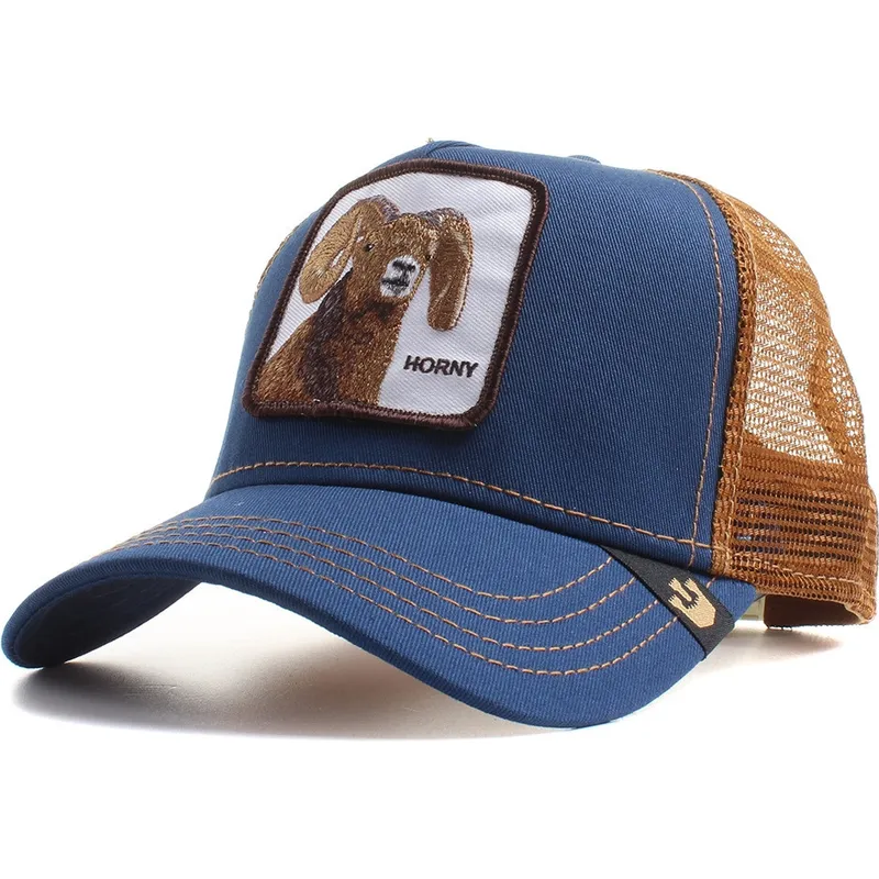 kasketter-buet-marinebla-snapback-the-farm-af-goorin-bros kasketter-buet-marinebla-snapback-the-farm-af-goorin-bros
