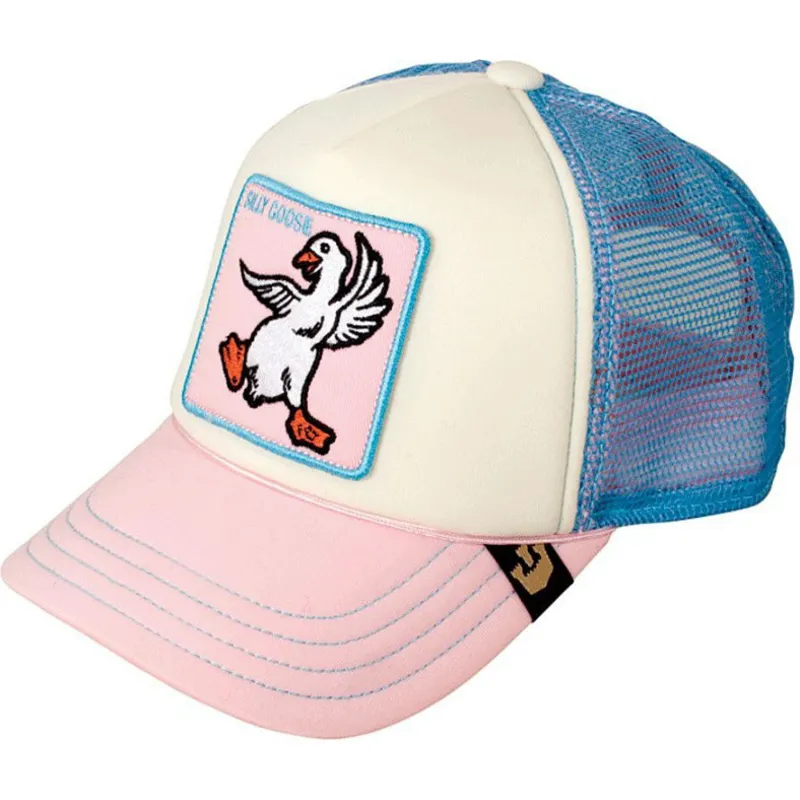 silly-goose-af-goorin-bros-lyserod-og-bla-trucker-kasket-til-dreng