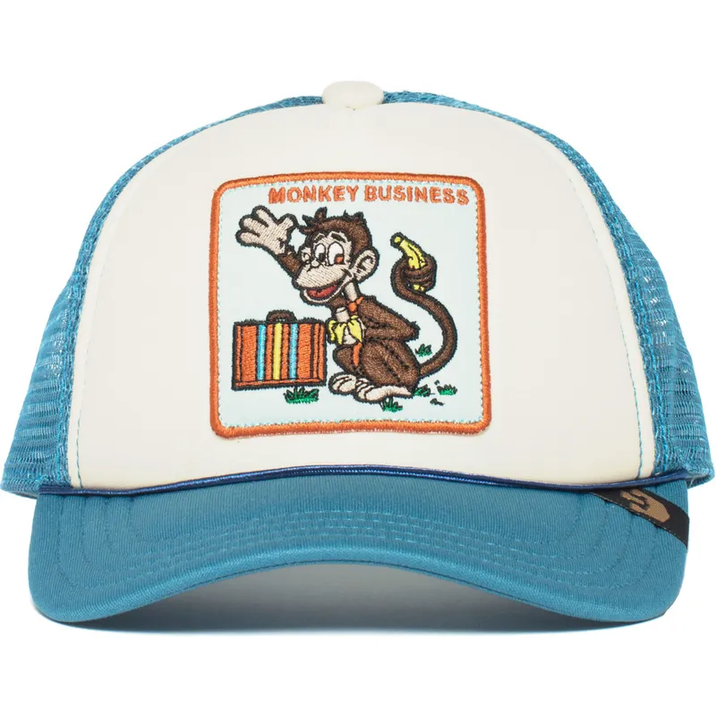bla-trucker-kasket-til-dreng-med-abe-monkey-business-fra-goorin-bros