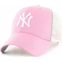 lyserod-trucker-kasket-fra-new-york-yankees-mlb-af-47-brand