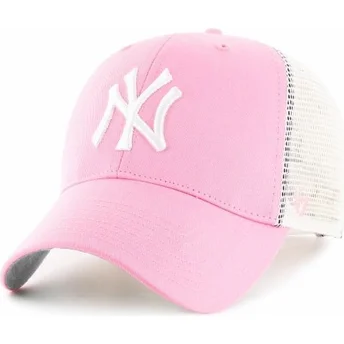 lyserod-trucker-kasket-fra-new-york-yankees-mlb-af-47-brand