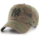 47-brand-new-york-yankees-mlb-regiment-clean-up-camouflage-kasket-med-sort-logo