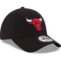 sort-justerbar-curved-kasket-9forty-the-league-fra-chicago-bulls-nba-fra-new-era