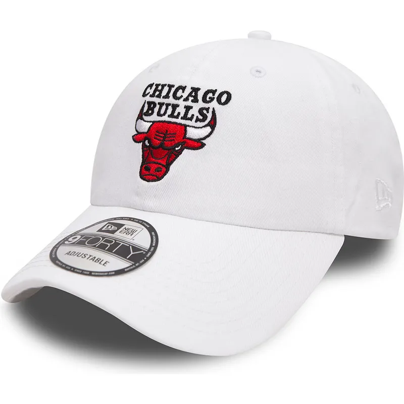 kasketter-buet-hvid-justerbar-rem-9forty-washed-fra-chicago-bulls-nba-af-new-era