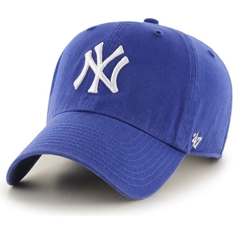 kasketter-buet-bla-justerbar-rem-til-barn-fra-new-york-yankees-mlb-af-47-brand