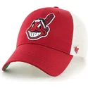 kasketter-buet-rod-snapback-fra-cleveland-indians-mlb-af-47-brand
