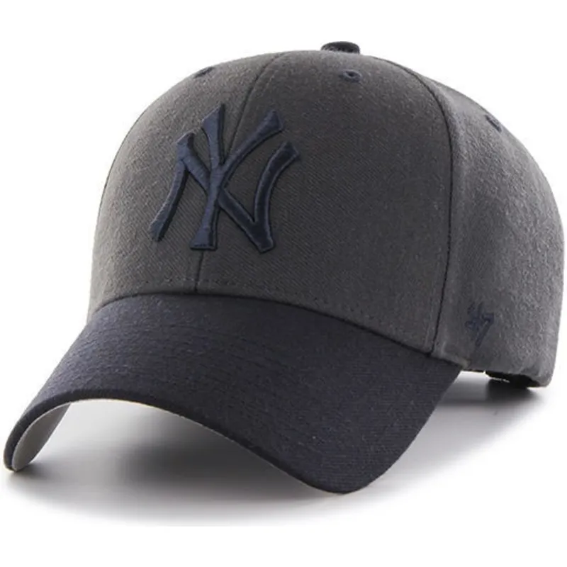 kasketter-buet-sort-justerbar-rem-fra-new-york-yankees-mlb-af-47-brand
