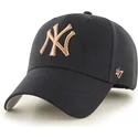 kasketter-buet-sort-justerbar-rem-bronce-fra-new-york-yankees-mlb-af-47-brand