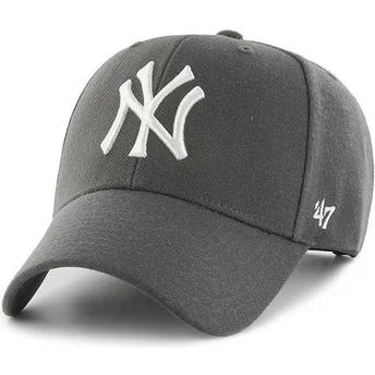 morkegra-curved-snapback-kasket-fra-new-york-yankees-mlb-mvp-af-47-brand