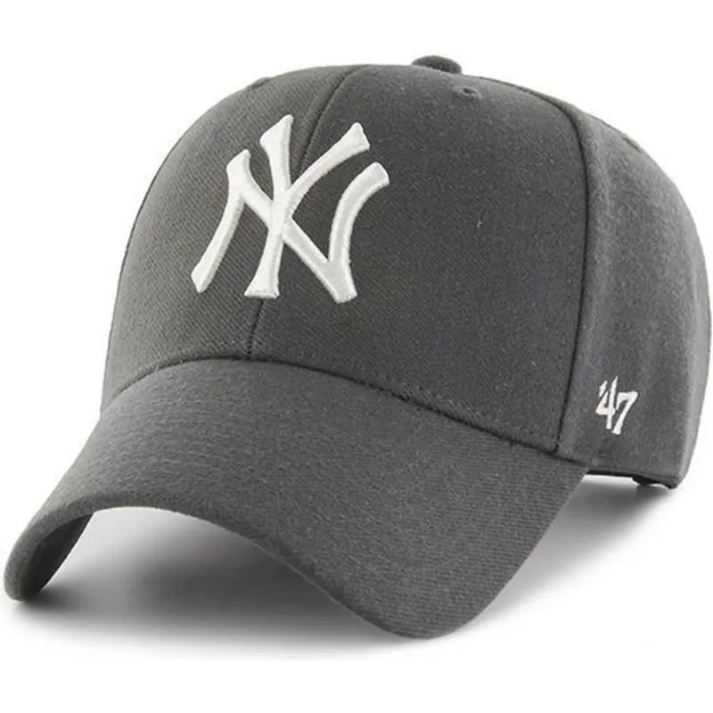 morkegra-curved-snapback-kasket-fra-new-york-yankees-mlb-mvp-af-47-brand