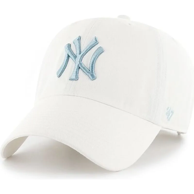 kasketter-buet-hvid-justerbar-rem-fra-new-york-yankees-mlb-af-47-brand