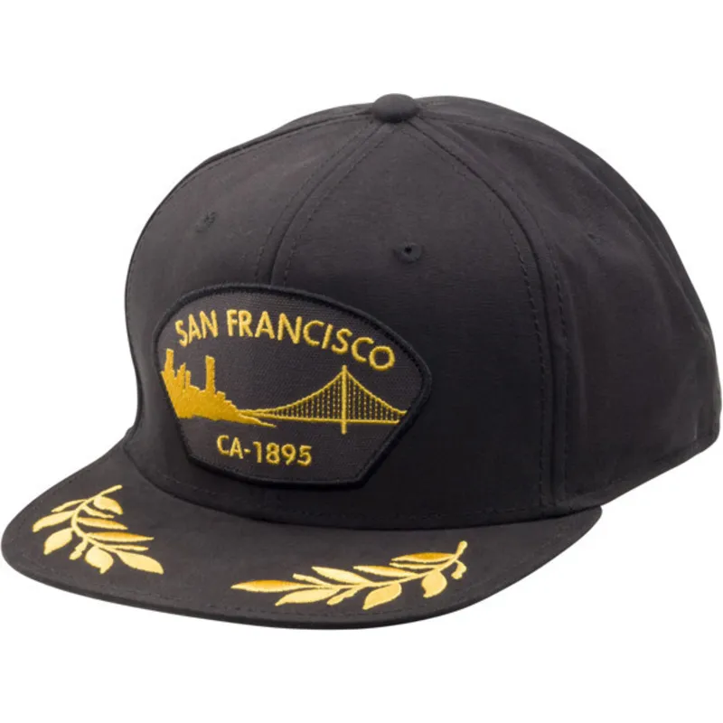 kasketter-flad-sort-snapback-the-farm-af-goorin-bros
