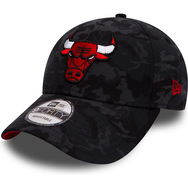 kasketter-buet-camouflage-justerbar-rem-negro-team-9forty-fra-chicago-bulls-nba-af-new-era