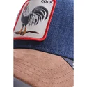 trucker-kasket-brun-og-denim-hane-big-strut-fra-goorin-bros